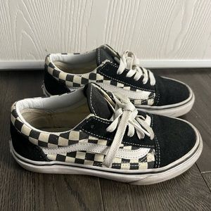 Black and White checkered Vans